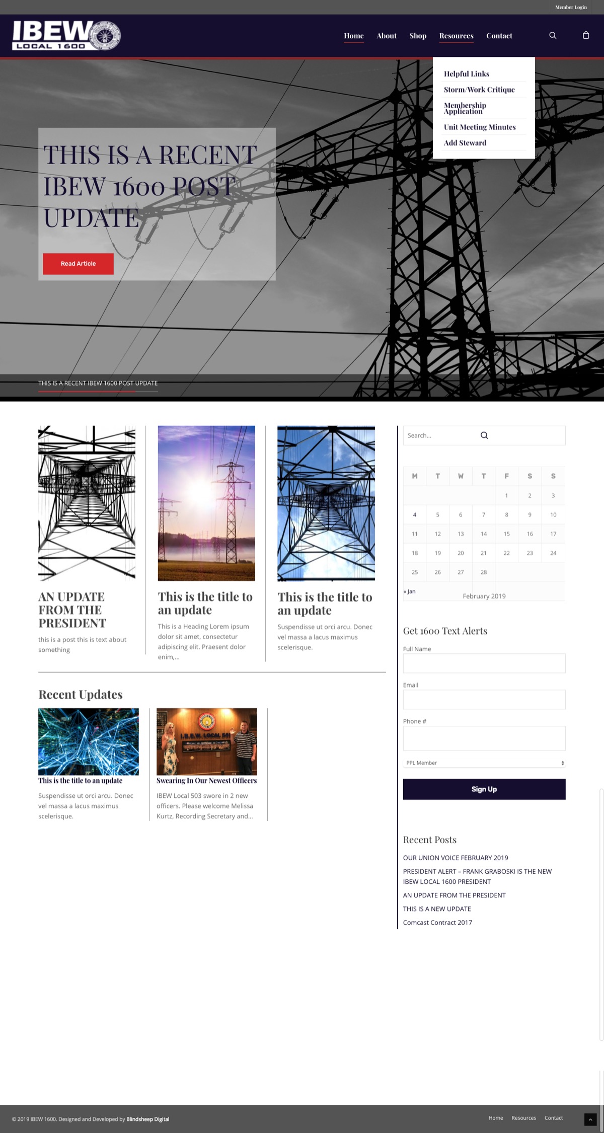 The redesigned site