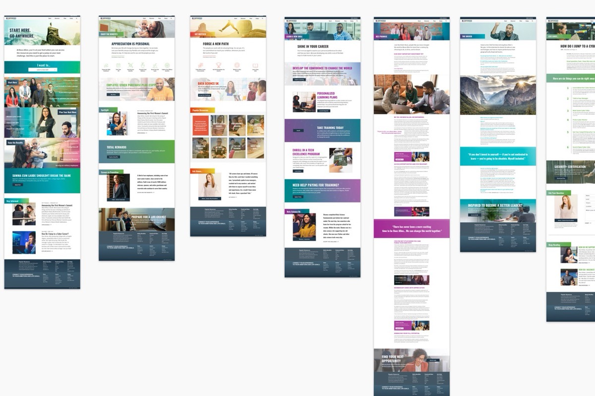 BeEmpowered portal page designs